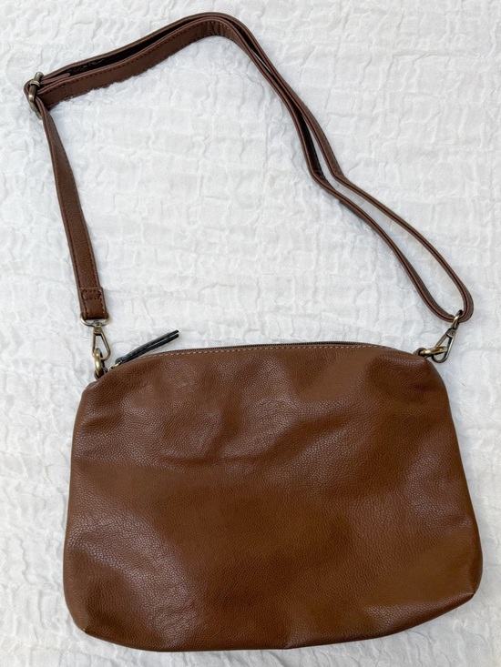 Joy Susan Handbags - Joy Susan Vegan Brown Leather Crossbody Purse